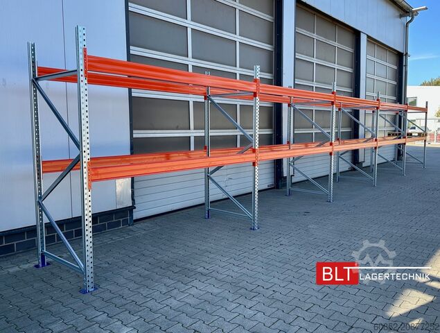Heavy-duty shelf ca.14 lfm. Palettenregale H: 250cm Fachlast: 3000 kg , 45 Palettenplätze