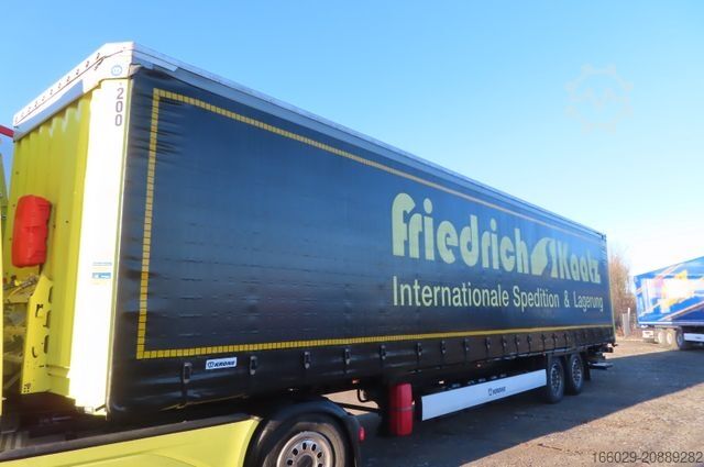 Auflieger mit Pritsche & Plane KRONE 2 Achs Planenauflieger - Ladebordwand