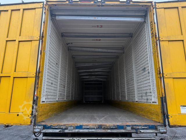 Box semitrailer KRONE 3x SDK 27 Dry Liner Textilkoffer /Doppelstock