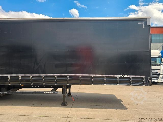 Open semitrailer with tarp KÖGEL S 24 * 1. HAND * HUBDACH * OHNE BESCHRIFTUNG *