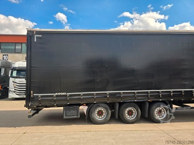 Open semitrailer with tarp KÖGEL S 24 * 1. HAND * HUBDACH * OHNE BESCHRIFTUNG *