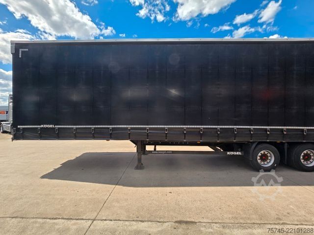 Open semitrailer with tarp KÖGEL S 24 * 1. HAND * HUBDACH * OHNE BESCHRIFTUNG *