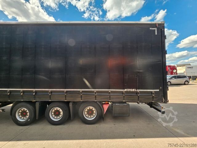 Open semitrailer with tarp KÖGEL S 24 * 1. HAND * HUBDACH * OHNE BESCHRIFTUNG *