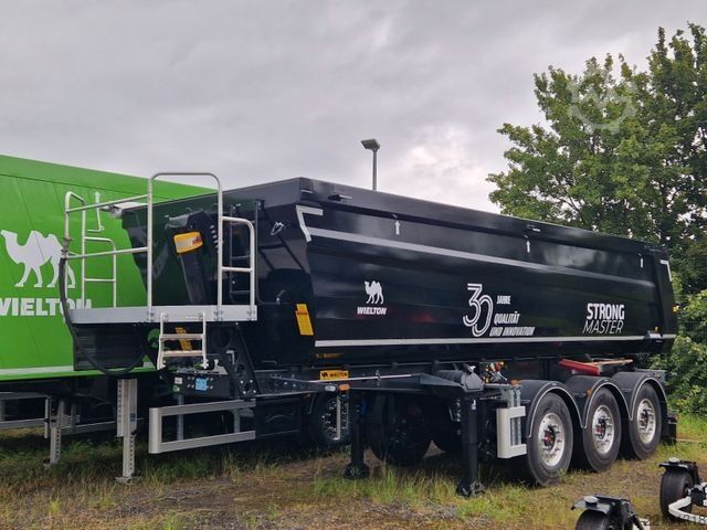 Tipper semitrailer WIELTON Strong Master HARDOX 26m3 Stahlmulde HP SOFORT