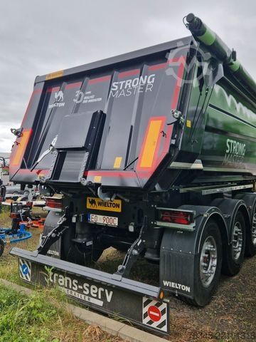 Tipper semitrailer WIELTON Strong Master HARDOX 26m3 Stahlmulde HP SOFORT