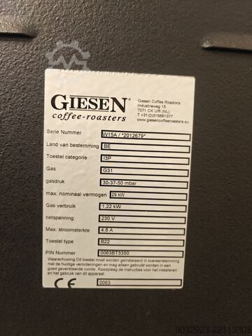 Coffee roaster Giesen W15A