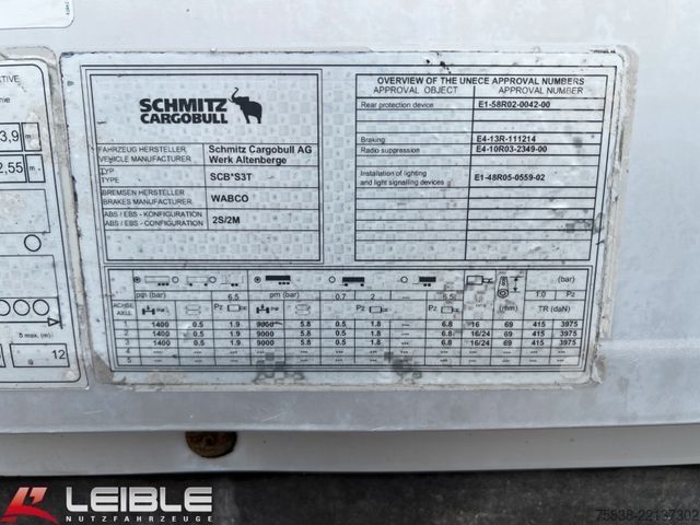 Open semitrailer with tarp SCHMITZ CARGOBULL SCS 24*Varios Mega Tautliner*Hubdach*