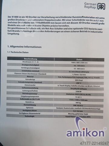 3D printer German RepRap X1000