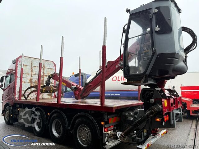 Flatbed Volvo FH 16 - 650 8x4 Reductie assen, Kesla 2112T + G...
