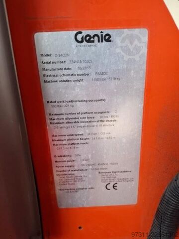 Articulated boom lift Genie Z-34/22N