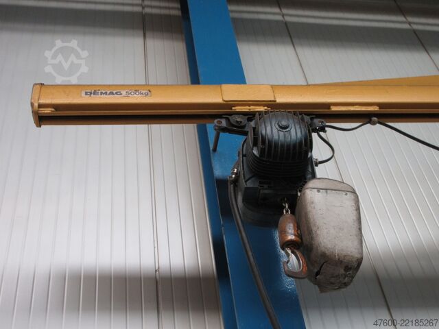 Wall-mounted slewing jib crane Slewing jib crane Chain hoist Demag KBK Drehkran Hallenkran Kran 500KG KBKII 6m Demag PK Kettenzug NL 500KG