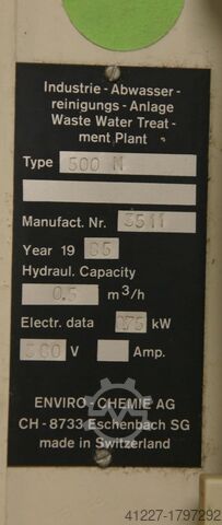 Abwasser Reinigungsanlage ENVIRO-CHEMIE 500 M