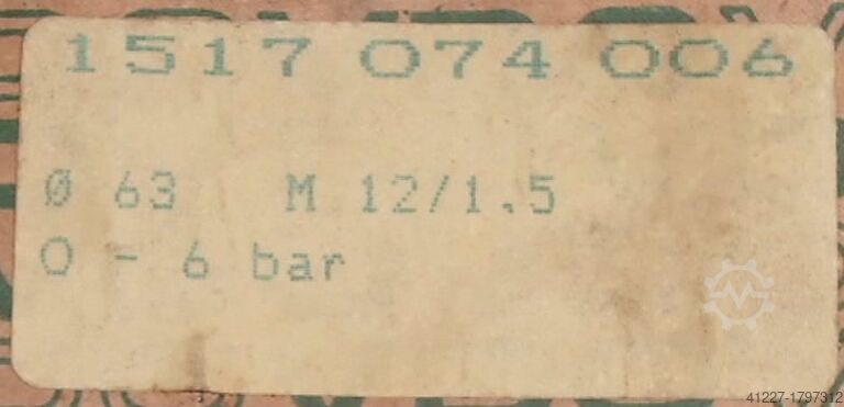 Druckarmatur VDO 0-6 bar