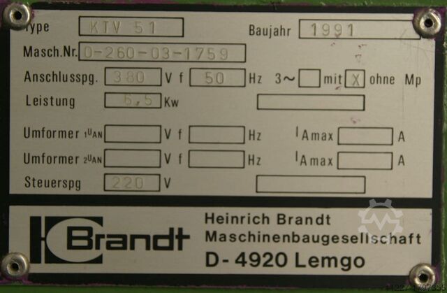 Molded part edge banding machine Brandt KTV 51