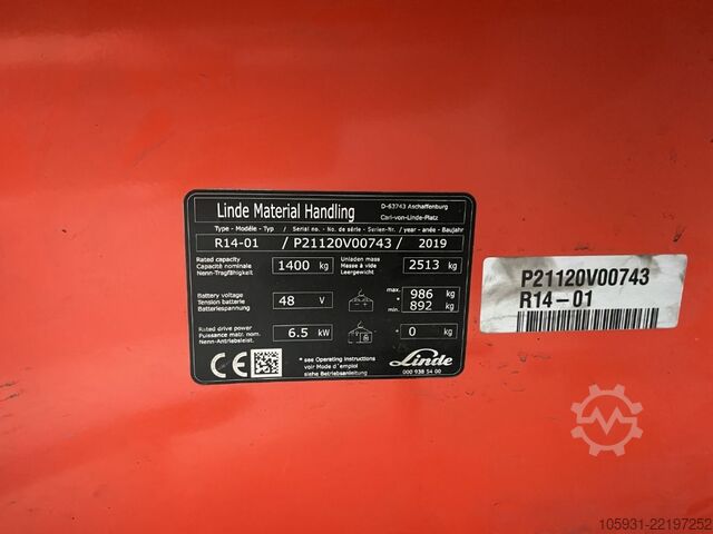 Schubmaststapler Linde R14-01