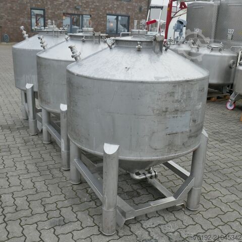 800 liter conical pharmaceutical container made of V4A stainless steel  9730
