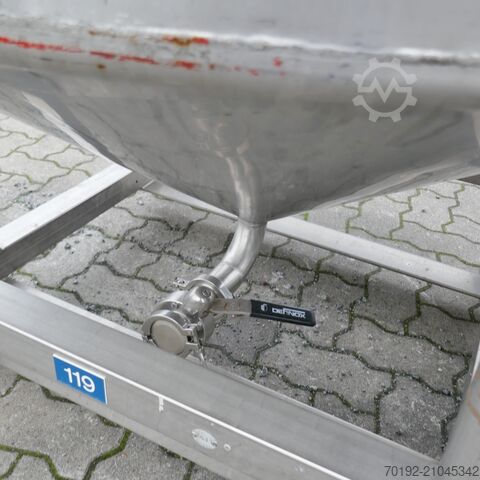 800 liter conical pharmaceutical container made of V4A stainless steel  9730