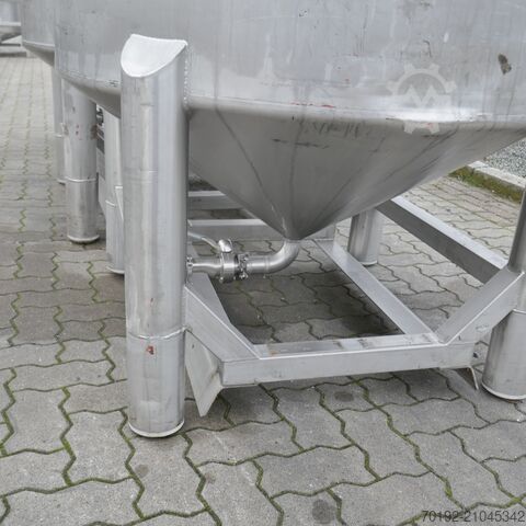 800 liter conical pharmaceutical container made of V4A stainless steel  9730