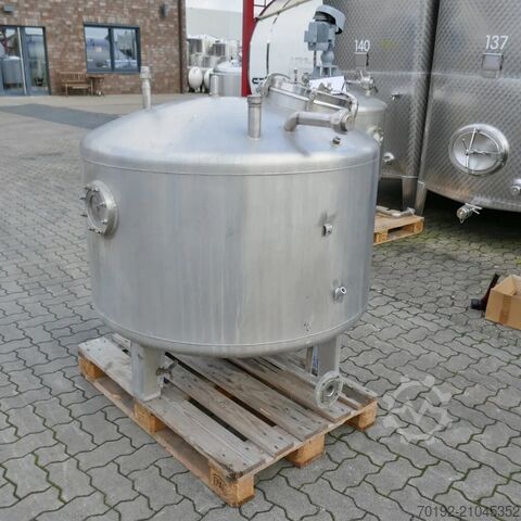 800 liter storage tank made of V2A stainless steel with sight glass  9728