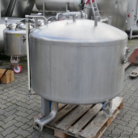 800 liter storage tank made of V2A stainless steel with sight glass  9728
