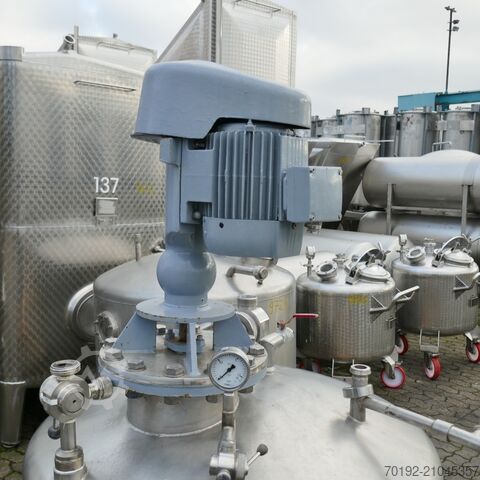 420 Liter Rührwerksbehälter aus V2A mit Propellerrührwerk  9727