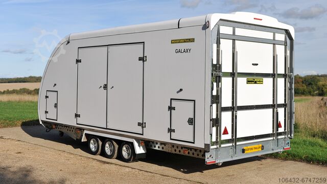Covered Car trailer for high value Cars Woodford Trailers France Galaxy Extra lite 1250kgs Vide