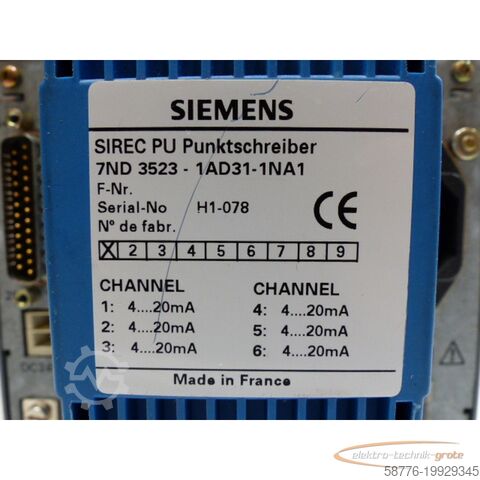 Component Siemens 7ND3523-1AD31-1NA1 SIREC PU Punktschreiber