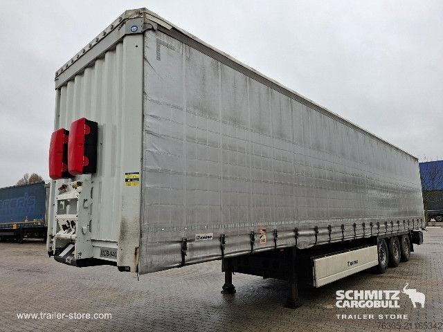 Auflieger mit Pritsche & Plane Krone Curtainsider Dropside