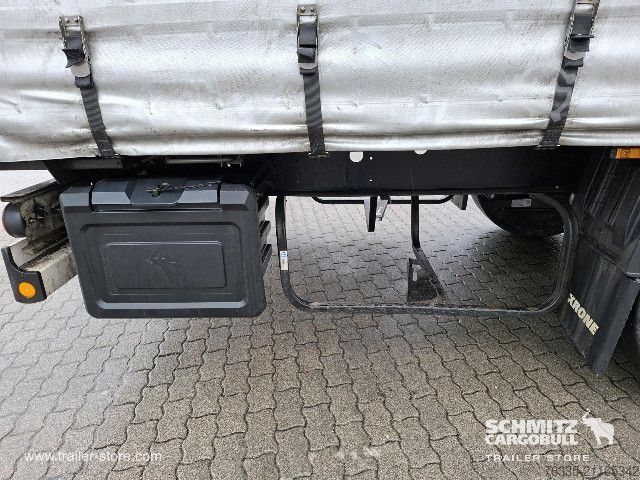 Auflieger mit Pritsche & Plane Krone Curtainsider Dropside