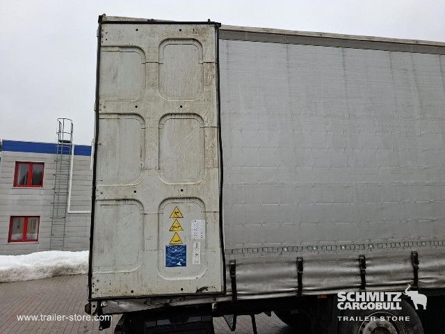 Auflieger mit Pritsche & Plane Krone Curtainsider Dropside