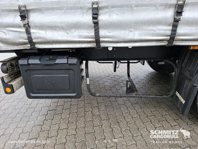 Auflieger mit Pritsche & Plane Krone Curtainsider Dropside