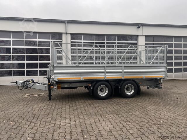 Kippanhänger Möslein TTD 19 AB  19 t Tandemkipper Tieflader, BreitbereifungGitteraufsatz