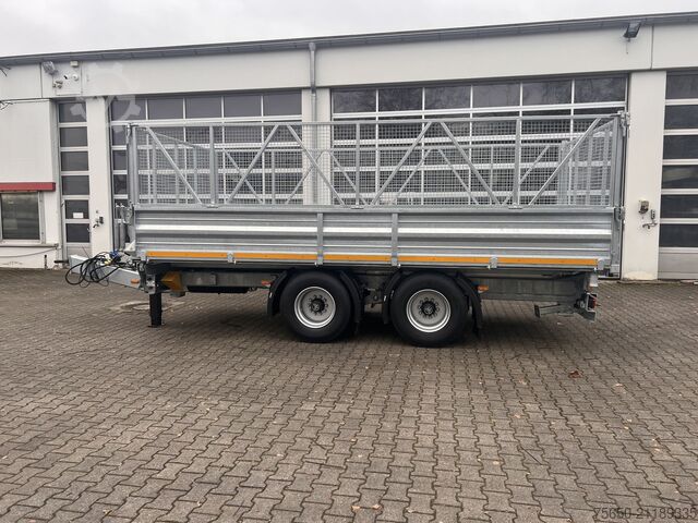 Kippanhänger Möslein TTD 19 AB  19 t Tandemkipper Tieflader, BreitbereifungGitteraufsatz