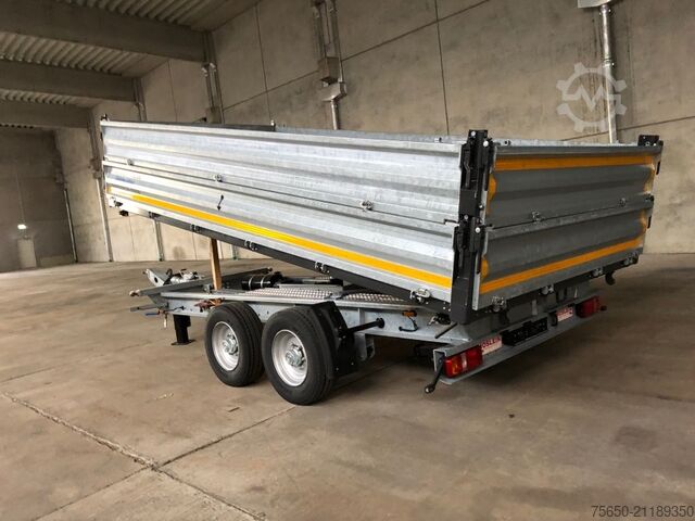 Kippanhänger Möslein TTD11- BA Verzinkt  neuer Tandem 3- Seitenkipper Tiefladermit Bordwand- Aufsatz-- Neufahrzeug --