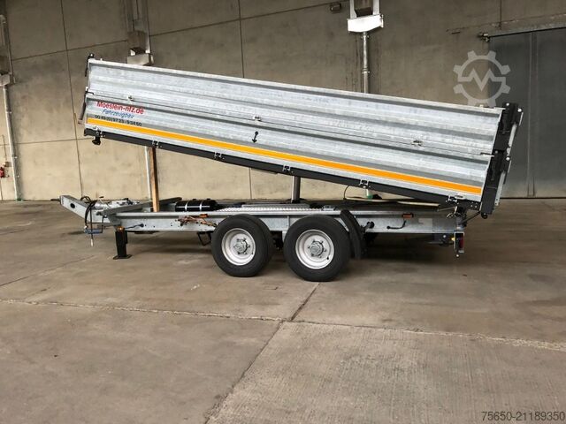 Kippanhänger Möslein TTD11- BA Verzinkt  neuer Tandem 3- Seitenkipper Tiefladermit Bordwand- Aufsatz-- Neufahrzeug --