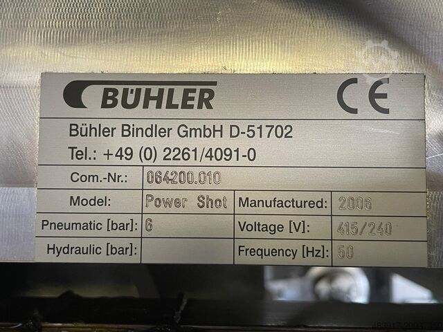 Chocolate molding machine Bühler Power Shot 1300