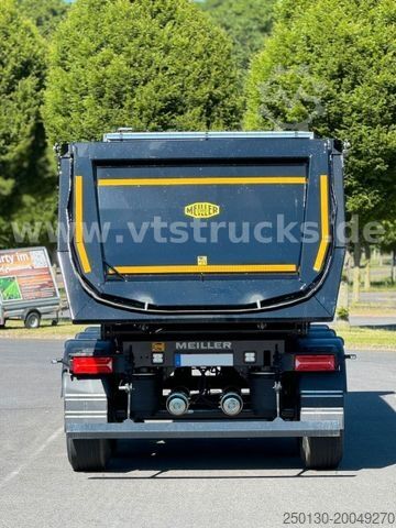 Tipper semitrailer MEILLER 5 x Vorhanden Stahlmulde elektr. Verdeck