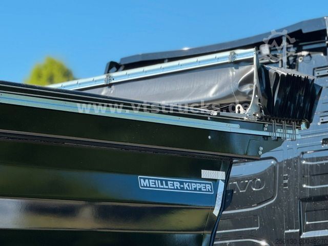 Tipper semitrailer MEILLER 5 x Vorhanden Stahlmulde elektr. Verdeck