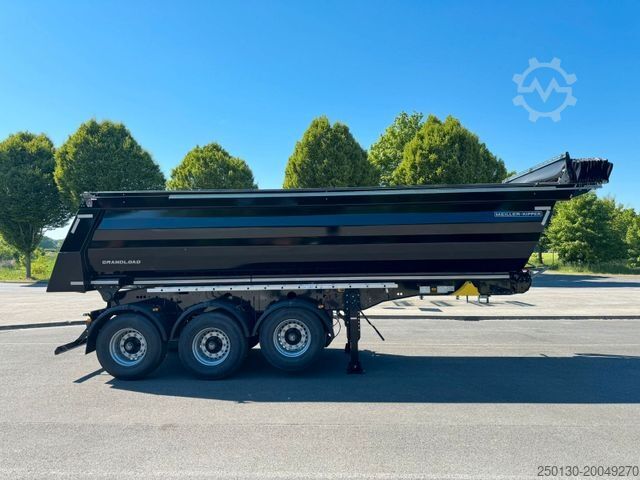 Tipper semitrailer MEILLER 5 x Vorhanden Stahlmulde elektr. Verdeck