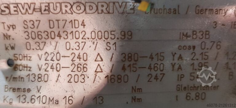 Belt conveyor Transnorm 1060-600-500