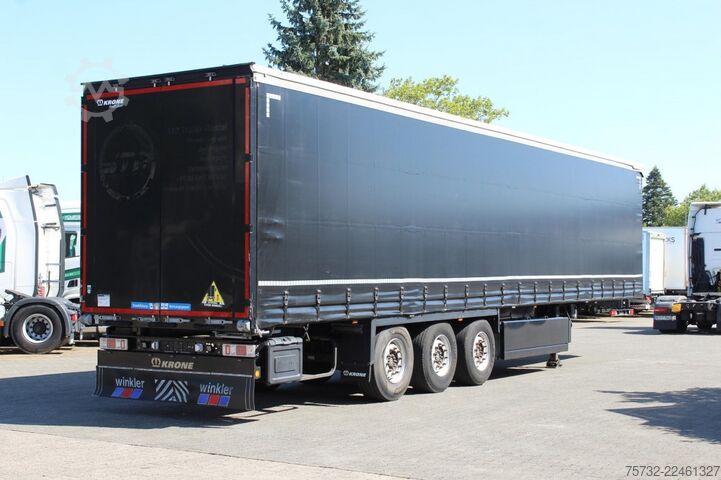 Open semitrailer with tarp Krone Plane Edscha Liftachse Pal.-Kasten