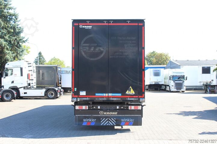Open semitrailer with tarp Krone Plane Edscha Liftachse Pal.-Kasten