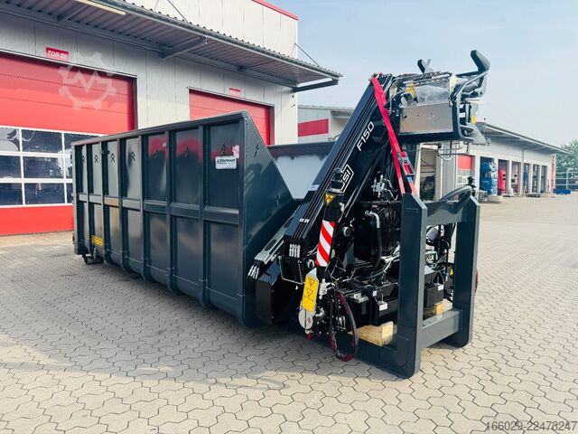 Swap body semitrailer  Abrollcontainer Container 6,5 m Kran  Fassi F150