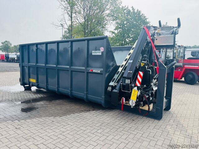 Swap body semitrailer  Abrollcontainer Container 6,5 m Kran  Fassi F150
