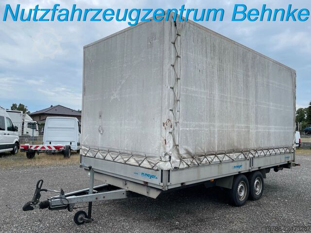 Open trailer with tarp WM MEYER HLC27 Pritsche Plane Tandemanhänger
