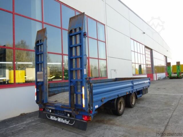 Low loader trailer Müller-Mitteltal ETUE-TA 18,0  18 t GG Tandemtieflader