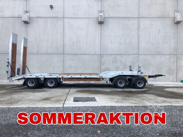 Low loader trailer Möslein T 4 VB H1  neuer 4 Achs Tieflader hydraulischen Rampen