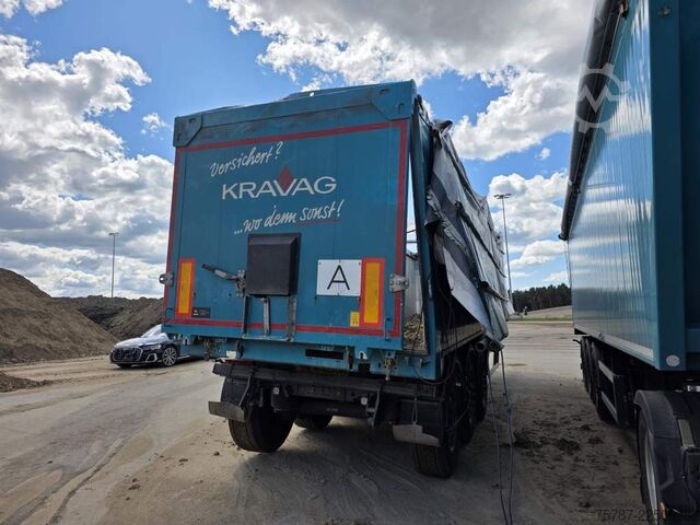 Tipper semitrailer WIELTON ca 49 cbm Getreidekipper Unfall mit Kornschieber