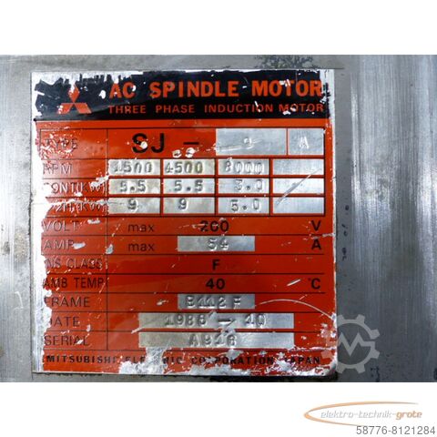 Mitsubishi engine Mitsubishi SJ - 9 - A Spindle Motor