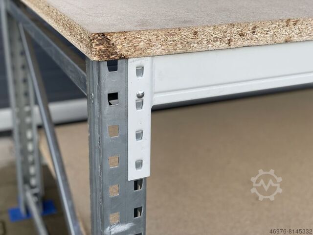 Workbench workbench table workbenches table SSI Schäfer PR600 /2.580 x 1000 x 938mm/ Traversen 2.400 mm / verzinkt/lichtgrau